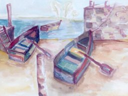 Boote am Strand